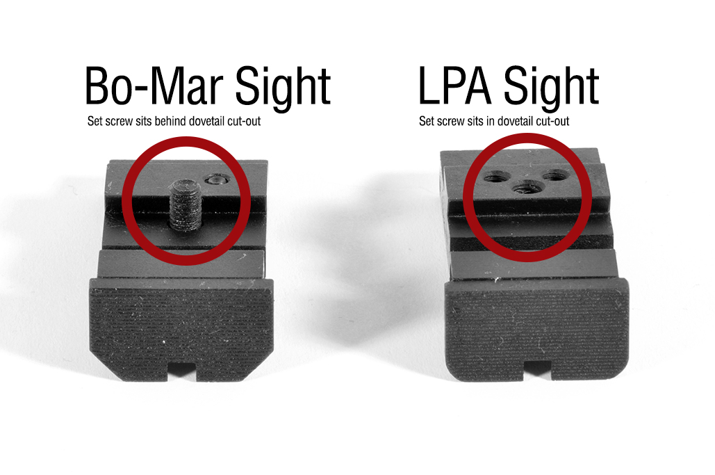 EGW Silverline Adj Rear Sight to Fit LPA / Para / Springfield