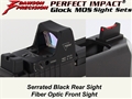 Dawson Precision Glock MOS Co-Witness Black Rear and Fiber Optic Front Sight Set
