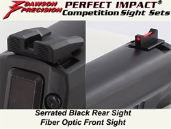 Dawson Precision Sig P320 Competition Fixed Sight Set - Black Rear & Fiber Optic Front