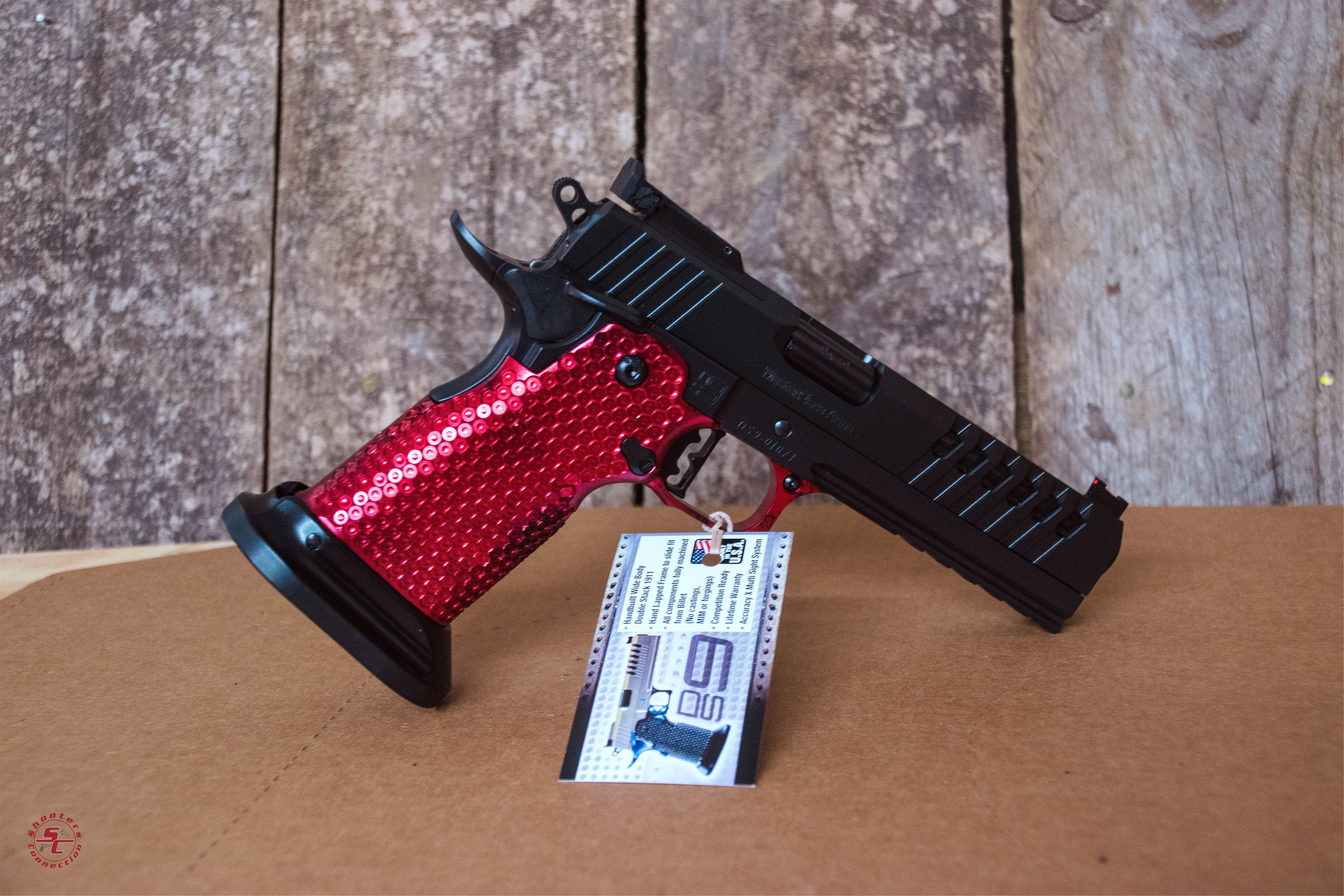 Masterpiece Arms DS9 Hybrid Comp Pistol Red Grip Optics Ready