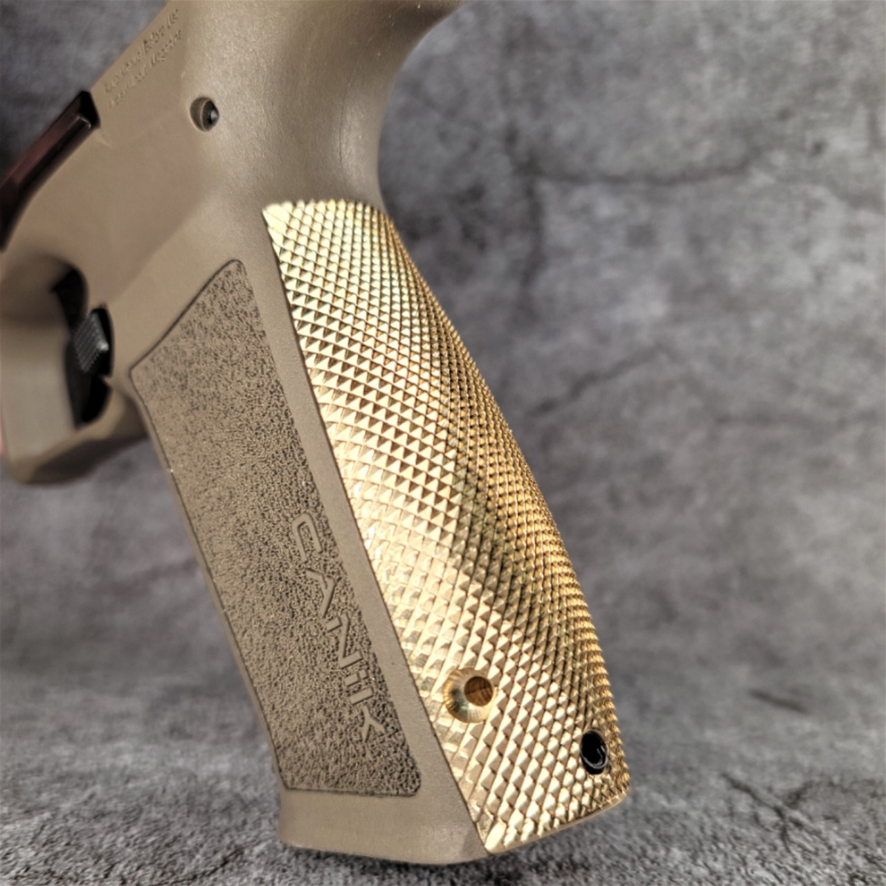 Taylor Freelance Canik Mete/Rival/TTI Death Grip Backstrap - Brass
