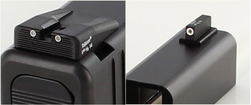 Dawson Precision Glock 43 Fixed Carry Sight Set Tritium Rear & Tritium Front