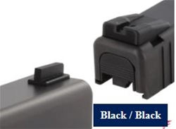 Dawson Precision Glock 43 Black Rear/Black Front Carry Fixed Sight Set