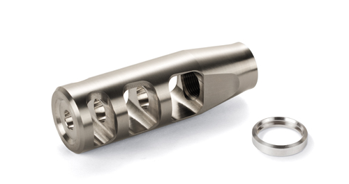 JP 3-Port Compensator 1/2-28 TPI .750 OD .281 Exit Polished Titanium
