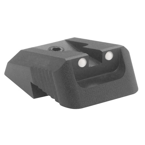 Kensight (DFS) 1911 Sights Fixed Rear Combat Sight, Artic White Dot, Recessed Blade - Fits Novak LoMount Sight Dovetail Cut
