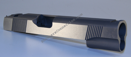 Caspian Slide 5" 40 Classic, Bomar Cut, Dovetail, F&R Serrations, Serrated Flattop