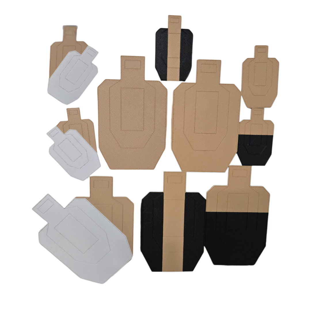 JV Training 10-Pack Magnetic Dry Fire Target-USPSA 1:9 and 1:5 Scale