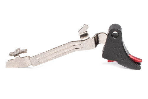 ZEV PRO Trigger Curved Face Upgrade Bar Kit G43 Black Trigger w Red Safety