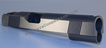 Caspian Slide 5" 40 Solid, Bomar Cut, Dovetail, F&R Serrations, Serrated Flattop